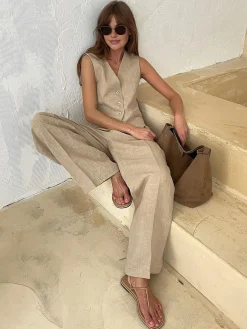 Cotton & Linen Pants Set