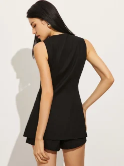 Cotton & Linen Pockets Short Set