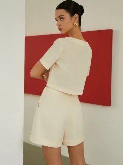 Cotton & Linen Pockets Shorts Set