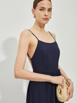 Cotton Backless Cami Dress