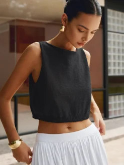 Cotton Blends Crop Top