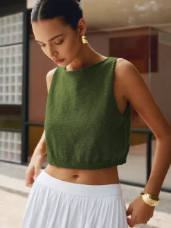 Cotton Blends Crop Top