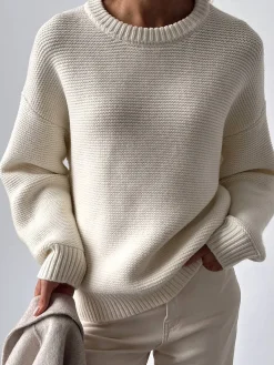 Cotton Blends Mechanism Knitting Sweater