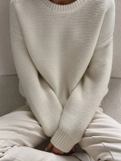 Cotton Blends Mechanism Knitting Sweater