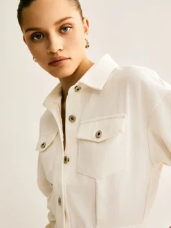 Cotton Breasted Cinched Dress