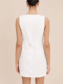 Cotton Button-Front Short Dress