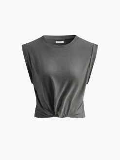 Cotton Knotted T-Shirt