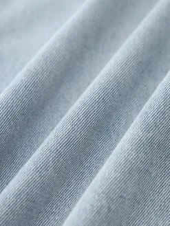 Cotton Split Denim Skirt