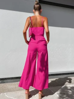 Cotton Twist Detail Jumpsuit