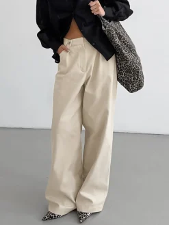 Cotton Versatile Wide-Leg Pants