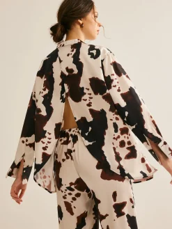 Cow Printed Loose Shirt