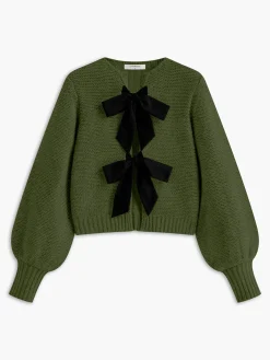 Crew Neck Bow Knit Top