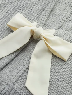 Crew Neck Bow Knit Top