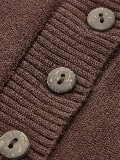 Crew Neck Breasted Cardigan