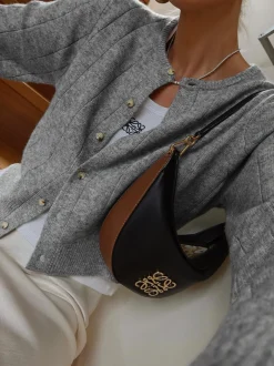 Crew Neck Button Soft Cardigan