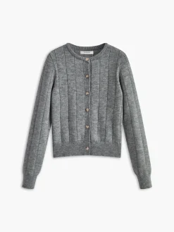 Crew Neck Button Soft Cardigan