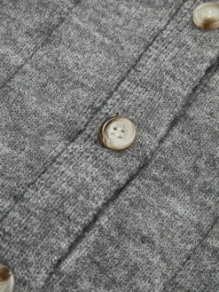 Crew Neck Button Soft Cardigan