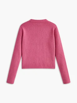 Crew Neck Golden Button Knit Outerwear