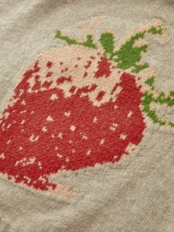Crew Neck Strawberry Sweater Vest