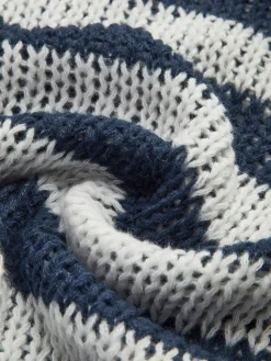 Crew Neck Striped Soft Sweater