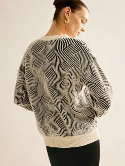Crew Neck Two Tone Sweater