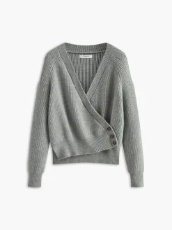 Criss Cross Button Sweater