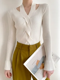 Criss Cross Halter Sweater