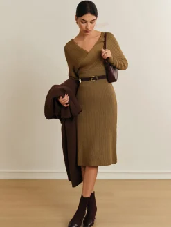 Criss Cross Sweater Dress Without Belt