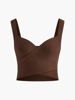 Criss Cross Sweetheart Crop Sweater Vest