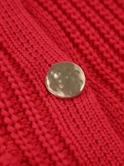 Crochet Button-Front Sweater Vest