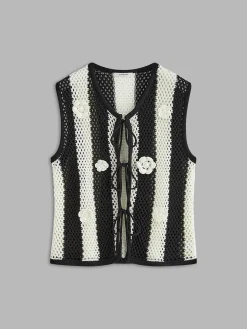Crochet Flower Hollow Sweater Vest