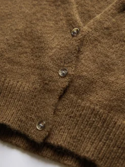 Cropped Cardigan with Collar