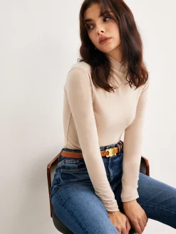 Cross Cross Neck Slim Jersey Top
