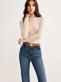 Cross Cross Neck Slim Jersey Top