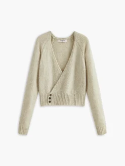 Cross Design Button Mechanism Knitting Top