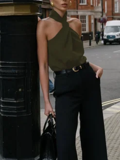 Cross Halter Tank Top