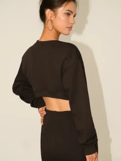 Cutout Backless Long Sleeve Dress