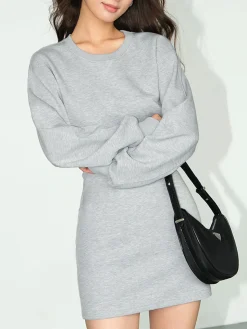 Cutout Backless Long Sleeve Dress