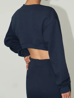 Cutout Backless Long Sleeve Dress