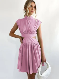 Cutout Sleeveless Short Dress