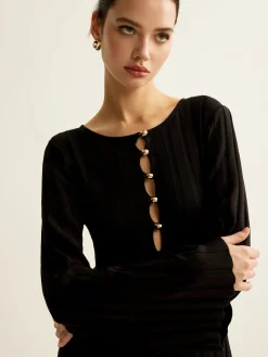 Cutout Soft Sweater Dress