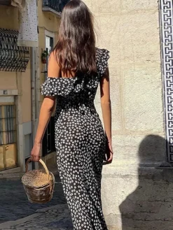 Daisy Floral Print Long Dress