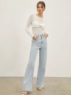 Denim Straight Leg Jeans