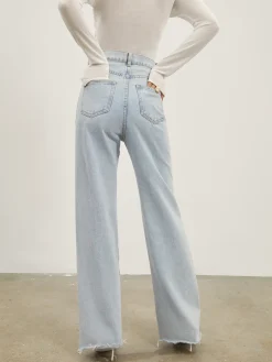 Denim Straight Leg Jeans