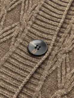Diamond Stitch Knitting Longline Cardigan
