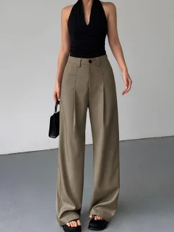 Divine Pleat Wide Leg Dress Pants