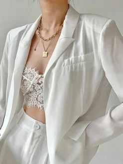 Double Hook Lace Crop Corset Top