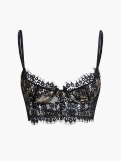 Double Hook Lace Crop Corset Top