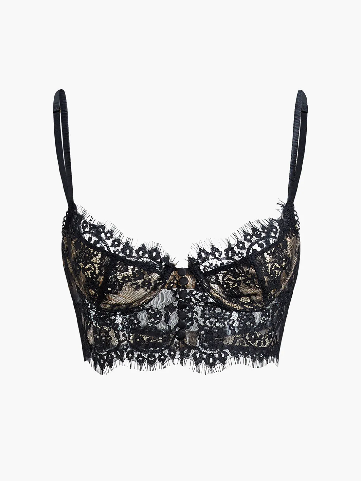 Double Hook Lace Crop Corset Top