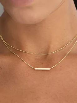 Double Layer Golden Drop Necklace